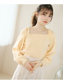 2026春夏新作 レースオフショルダーニット 31 Sons de mode トランテアン ソン ドゥ モード トップス ニット グレー イエロー ホワイト【送料無料】[Rakuten Fashion]