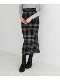 【SALE／50%OFF】2025秋冬新作 チェック柄ストレートスカート 31 Sons de mode トランテアン ソン ドゥ モード スカート その他のスカート ネイビー グレー ブラウン【RBA_E】【送料無料】[Rakuten Fashion]