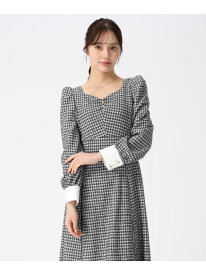 2025秋冬新作 カットジャガードフレアワンピース 31 Sons de mode トランテアン ソン ドゥ モード ワンピース・ドレス ワンピース ベージュ ブラック ブルー【送料無料】[Rakuten Fashion]