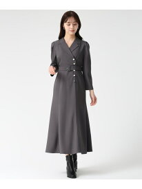 2025秋冬新作 襟付きセミマーメイドワンピース 31 Sons de mode トランテアン ソン ドゥ モード ワンピース・ドレス ワンピース ブラウン グレー ホワイト【送料無料】[Rakuten Fashion]