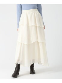 2025秋冬新作 ティアードイレヘムスカート 31 Sons de mode トランテアン ソン ドゥ モード スカート その他のスカート ブラウン パープル ホワイト【送料無料】[Rakuten Fashion]