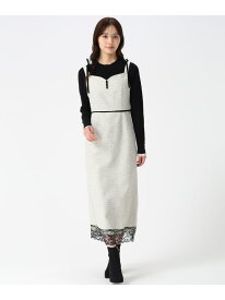 2025秋冬新作 ツイードレーストリミングジャンスカ 31 Sons de mode トランテアン ソン ドゥ モード ワンピース・ドレス ジャンパースカート ブラック ホワイト【先行予約】*【送料無料】[Rakuten Fashion]