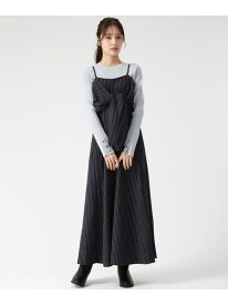 2025秋冬新作 ストライプリボンキャミワンピース 31 Sons de mode トランテアン ソン ドゥ モード ワンピース・ドレス ワンピース ベージュ ネイビー ブラウン【送料無料】[Rakuten Fashion]