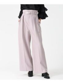 2025秋冬新作 ベルト付きタックワイドパンツ 31 Sons de mode トランテアン ソン ドゥ モード パンツ その他のパンツ ホワイト グレー パープル【送料無料】[Rakuten Fashion]