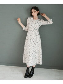 2025秋冬新作 ヴィンテージフラワープリントワンピース 31 Sons de mode トランテアン ソン ドゥ モード ワンピース・ドレス ワンピース ブラック ホワイト【送料無料】[Rakuten Fashion]