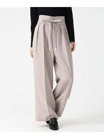 2025秋冬新作 リボンベルト付ウーリッシュワイドパンツ 31 Sons de mode トランテアン ソン ドゥ モード パンツ その他のパンツ ベージュ ブラック ブラウン【送料無料】[Rakuten Fashion]