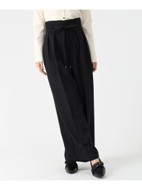 2025秋冬新作 リボンベルト付ウーリッシュワイドパンツ 31 Sons de mode トランテアン ソン ドゥ モード パンツ その他のパンツ ベージュ ブラック ブラウン【送料無料】[Rakuten Fashion]