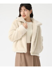 2025秋冬新作 フェイクファーショートブルゾン 31 Sons de mode トランテアン ソン ドゥ モード ジャケット・アウター ブルゾン・ジャンパー ホワイト グレー ブラウン【送料無料】[Rakuten Fashion]