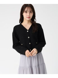 2025秋冬新作 金ボタンVネックカーディガン 31 Sons de mode トランテアン ソン ドゥ モード トップス カーディガン ホワイト ブラック ブルー【送料無料】[Rakuten Fashion]