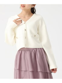 【SALE／20%OFF】2025秋冬新作 金ボタンVネックカーディガン 31 Sons de mode トランテアン ソン ドゥ モード トップス カーディガン ホワイト ブラック ブルー【RBA_E】【送料無料】[Rakuten Fashion]