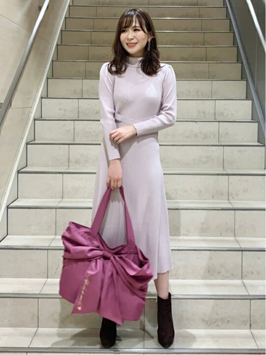 楽天市場】【SALE／30%OFF】リブタートルフレアリボンベルトワンピース  