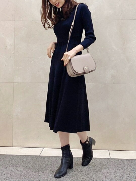 楽天市場】【SALE／30%OFF】リブタートルフレアリボンベルトワンピース  