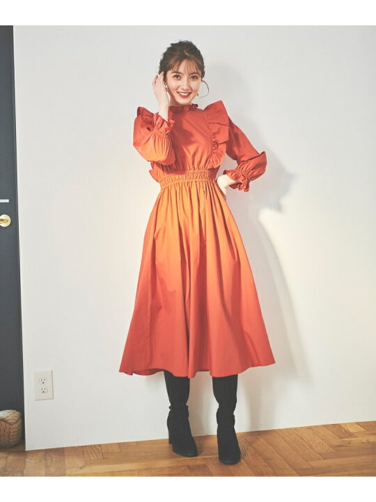 楽天市場 Sale 70 Off フリルタイプライターワンピース 31 Sons De Mode トランテアン ソン ドゥ モード ワンピース 長袖 ワンピース オレンジ ブルー ブラック Rba E Rakuten Fashion 31 Sons De Mode