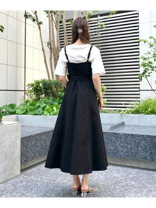 楽天市場】【SALE／30%OFF】フロントジップ共布ベルト付きジャンスカ  