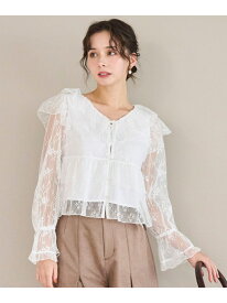 TT538111 アソートフリルリボンブラウス 31 Sons de mode トランテアン ソン ドゥ モード トップス シャツ・ブラウス ホワイト ベージュ ブラウン【送料無料】[Rakuten Fashion]