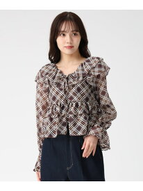 TT538111 アソートフリルリボンブラウス 31 Sons de mode トランテアン ソン ドゥ モード トップス シャツ・ブラウス ホワイト ベージュ ブラウン【送料無料】[Rakuten Fashion]