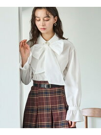 TT538108 ボウタイリボンブラウス 31 Sons de mode トランテアン ソン ドゥ モード トップス シャツ・ブラウス ブルー ホワイト【送料無料】[Rakuten Fashion]