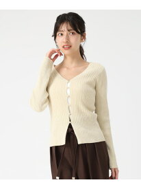 TT538404 モールリブカーディガン 31 Sons de mode トランテアン ソン ドゥ モード トップス ニット ブラウン イエロー グレー【送料無料】[Rakuten Fashion]