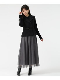 TT537412 ツイードジレワンピース 31 Sons de mode トランテアン ソン ドゥ モード ワンピース・ドレス ワンピース ブラック グレー【送料無料】[Rakuten Fashion]