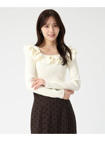 TT538311 フリルカラーニット 31 Sons de mode トランテアン ソン ドゥ モード トップス ニット ホワイト ピンク ブラック【送料無料】[Rakuten Fashion]