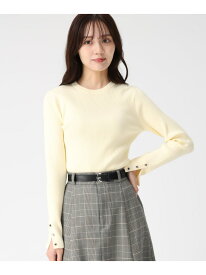 2025秋冬新作 袖スリットボタンリブニット 31 Sons de mode トランテアン ソン ドゥ モード トップス ニット イエロー グレー ホワイト【送料無料】[Rakuten Fashion]