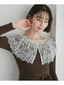 2025秋冬新作 ビックレース衿マーメイドワンピース 31 Sons de mode トランテアン ソン ドゥ モード ワンピース・ドレス ワンピース ブラック ベージュ ブラウン【送料無料】[Rakuten Fashion]