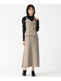 TT537408 トレンチ風キャミワンピース 31 Sons de mode トランテアン ソン ドゥ モード ワンピース・ドレス ワンピース ブラウン ベージュ【送料無料】[Rakuten Fashion]