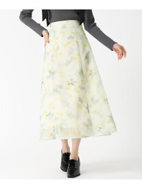 TT537208 大花柄フレアスカート 31 Sons de mode トランテアン ソン ドゥ モード スカート その他のスカート グレー ピンク イエロー【送料無料】[Rakuten Fashion]