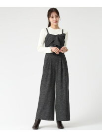 TT537410 リボンモチーフコンビネゾン 31 Sons de mode トランテアン ソン ドゥ モード オールインワン・オーバーオール オールインワン・つなぎ ブラック グレー ホワイト【送料無料】[Rakuten Fashion]