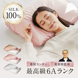 【LINE500円OFFクーポン】 枕カバー シルク 洗える 睡眠党 3色展開 シルク100% シルク枕カバー シルク製 絹 シルクカバー おしゃれ かわいい ピローケース 伸びる ゴム ヘアケア 髪 保湿 美髪 シャンパンゴールド 金 白 まくらカバー ギフト プレゼント