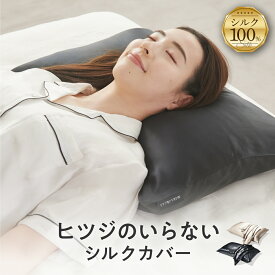【LINE500円OFFクーポン】 枕カバー シルク 100% 敬老の日プレゼント ギフト ヒツジのいらない枕 63x43 誕生日 枕 カバー シルク製 シルクカバー 洗える 片面 絹 リバーシブル シルク枕カバー テンセル オシャレ かわいい まくらカバー 両面 無地 ブラック ゴールド