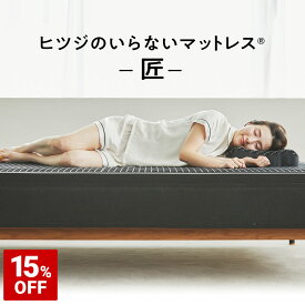 【15%OFF+最大2000円OFFクーポン】 ヒツジのいらないマットレス 匠 シングル セミダブル ダブル 高反発マットレス 低反発マットレス 高反発 低反発 厚み 厚め 極厚 ポケットコイル ウレタン TPE ポケットコイルマットレス クリスマス ギフト プレゼント 女性 男性