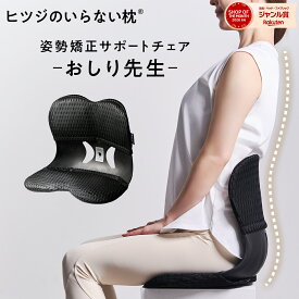 【LINE500円OFFクーポン！】 おしり先生 Produced by ヒツジのいらない枕 サポートチェア 椅子 骨盤サポートチェア クッション デスクワーク 座椅子 オフィス 骨盤矯正 在宅ワーク ゆがみ 解消 改善 腰痛 猫背 骨盤サポートチェア