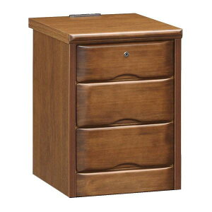 ナイトチェスト ナイトテーブル 完成品 サイドテーブル リビング収納 本棚 北欧 木製 パイン 幅36cm 鍵付き コンセント付き 収納家具 おしゃれ 送料無料 ナチュラル/ブラウン 大川家具