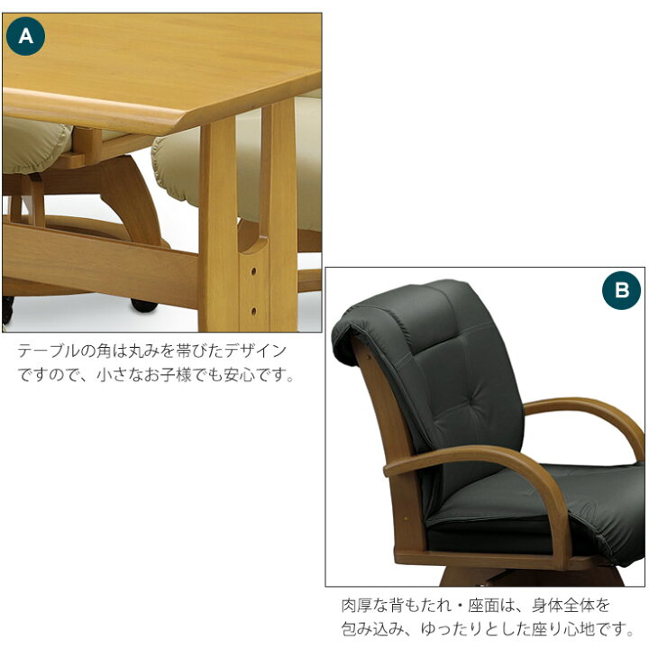 楽天市場】ダイニングテーブルセット 4人用 木製 ダイニングセット 5点 