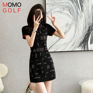被らない インポート レディースゴルフウエア Aライン半袖ポロゴルフワンピース スポーツウエア カジュアルゴルフウエア ゴルフ女子 レディースゴルフファッション 大人ゴルフウエア 大人