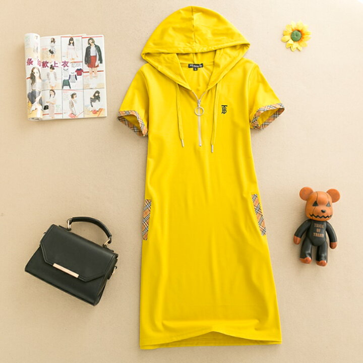 大きいサイズ ゴルフウエア フード付きポロワンピース パーカーワンピース ミドル丈ワンピース ゴルフワンピース コットン素材 レディース