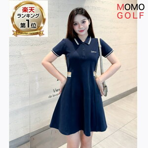 レディース ゴルフウエア ゴルフ ワンピース シンプルスリム ゴルフワンピース Aラインポロ ワンピース 被らないワンピ ミドル半袖ワンピース 着痩せワンピ 半袖ゴルフウエア ゴルフ女子