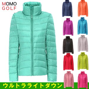 大きいサイズ レディース ゴルフウエア ウルトラライトダウンジャケット 薄手 長袖 防寒ジャンパー 通気性 速乾 防寒 防風 動きやすい オールシーズン 着心地重視 ゴルフ女子 大人ゴルフウ