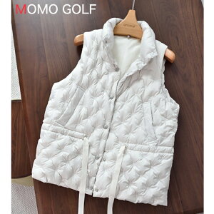 軽いダウン ベスト 柔らか ダウン ジャケット ウエスト絞り スリム ダウン ウエア レディース ゴルフウエア ストレッチ 軽量素材 着痩せ ブルゾン 防寒防風対策 ゴルフ キャンプ ウエア カジ