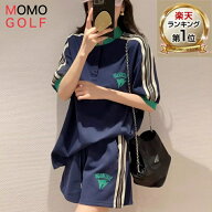 【即納中】レディース ゴルフウエア ゴルフ セットアップ ツーピース練習用にも 半袖サマー シャツ ハー…