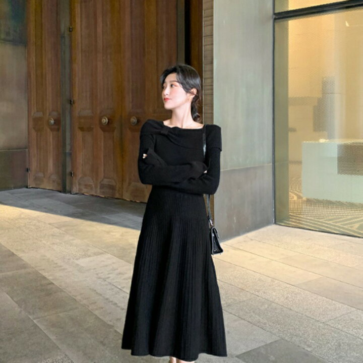 楽天市場 清楚スリムロングニットワンピース フレグランスワンピ ナチュラルワンピ 清楚ワンピ 大人カジュアルワンピ きれかわワンピ 大人ファッション 大人コーデ 大人カジュアル 大人韓国コーデ アラサーファッション アラサーコーデ ママコーデ アラフォーコーデ