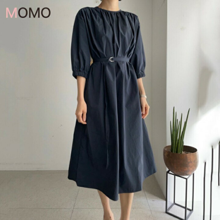 楽天市場 レトロラウンドネックワンピース バックカラーワンピース 普段着ワンピース ナチュラルワンピース ミドル丈 大人ワンピ 大人カジュアル 大人ファッション 大人コーデ アラサーファッション アラサーコーデ アラフォーコーデ アラフィフコーデ 大人韓国コーデ