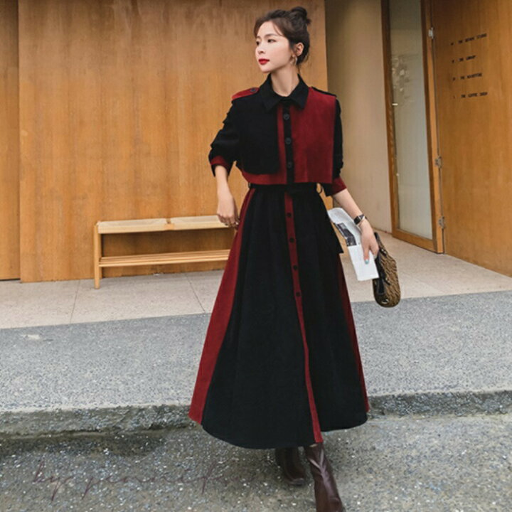 楽天市場】ベルベットコート 被らないコート 秋冬ミドル丈コート  