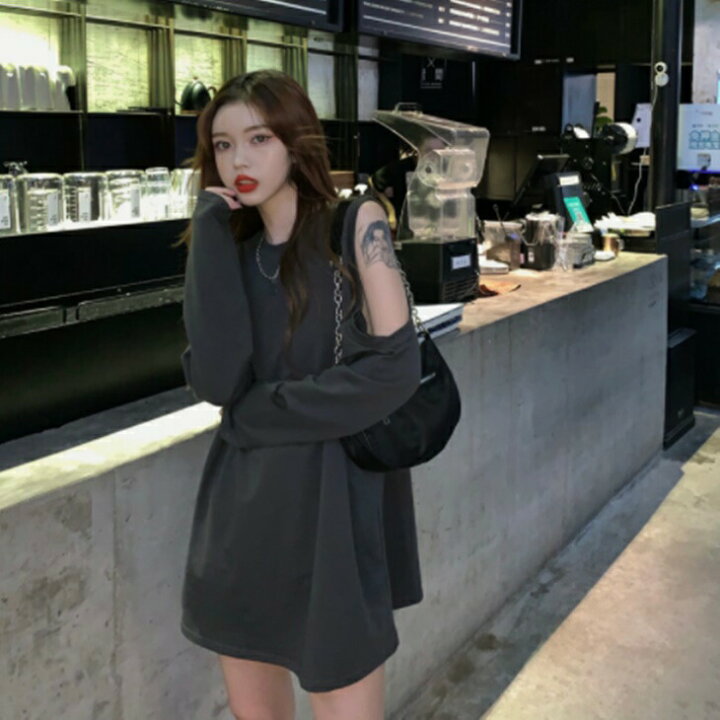 楽天市場 オフショルダールーズニットトップス オールシーズントップス 綺麗ニット 大人ファッション 大人コーデ 大人カジュアル 大人韓国コーデ アラサーファッション アラサーコーデ ママコー 綺麗めコーデ シンプルコーデ シンプルライフコーデ Ins 大人カジュアル