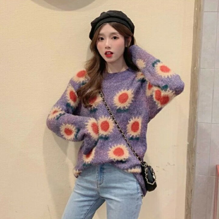 楽天市場】ふわふわセーター ニットセーター ふわふわニット カラフル  