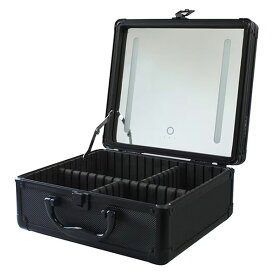 ヤマムラ YCB-02 LED COSMEBOX コスメ収納ボックス LEDライト付き 3色調光 ミラー内蔵 充電式 訪問美容・介護美容・出張メイク対応