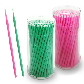 100本入り アプリケーター 極細綿棒 マイクロファイバーブラシ 美容ブラシ まつげエクステ まつ毛エクステ まつエク まつげパーマ マイクロブラシ マイクロスティック マイクロ綿棒 精密綿棒 アイライナーブラシ アイラッシュブラシ