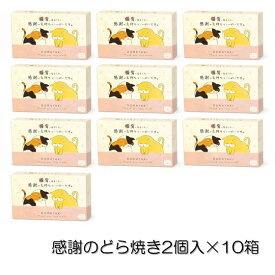 バレンタイン 感謝の気持ちでいっぱいです 2種のミニどら焼き2個セット｜チョコ バナナ 各1個づつ お好みで箱数をお選びいただけます｜無料 小分けの袋お付けします ハロウィンお菓子 常温 和菓子 ギフト 感謝お菓子 猫お菓子 異動 【11箱から送料無料】