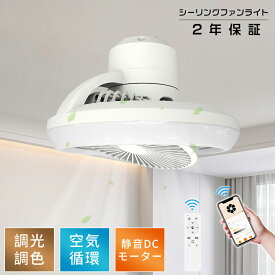 ファン付きシーリングライト 8畳 10畳 led シーリングライト ファン付き照明 軽量 シーリングファン ライト オシャレ 照明器具 サーキュレーター DCモーター 10段階調光調色 正逆回転切り替え スマホ リモコン遠隔操作 常夜灯モード 引っ掛け対応 PSE認証 脱衣所 部屋